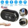 Automatic Soap Dispenser Wall Mounted Hand Free Liquid Foam Dispenser Touchless Infrared Sensor Sanitizer 450Ml with Clock Temperature USB Rechargeabl
