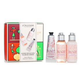 L'OCCITANE - Cherry Blossom Discovery Collection: Bath & Shower Gel 75ml + Shimmering Lotion 75ml + Hand Cream 30ml 698563 3pcs